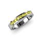 3 - Vanna 2.20 mm Yellow Diamond 9 Stone Wedding Band 