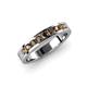 3 - Vanna 2.20 mm Smoky Quartz 9 Stone Wedding Band 