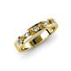 3 - Vanna 2.20 mm Citrine and Diamond 9 Stone Wedding Band 