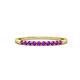 3 - Clara 1.80 mm Amethyst 10 Stone Wedding Band 
