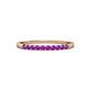 3 - Clara 1.80 mm Amethyst 10 Stone Wedding Band 