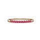 3 - Clara 1.80 mm Rhodolite Garnet 10 Stone Wedding Band 