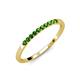4 - Clara 1.80 mm Green Garnet 10 Stone Wedding Band 