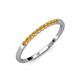 4 - Clara 1.80 mm Citrine 10 Stone Wedding Band 