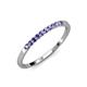 4 - Clara 1.80 mm Iolite 10 Stone Wedding Band 