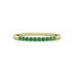 4 - Clara 1.80 mm Emerald 10 Stone Wedding Band 