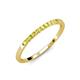 4 - Clara 1.80 mm Yellow Diamond 10 Stone Wedding Band 