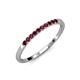 4 - Clara 1.80 mm Ruby 10 Stone Wedding Band 