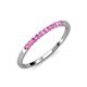 4 - Clara 1.80 mm Pink Sapphire 10 Stone Wedding Band 