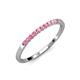 4 - Clara 1.80 mm Pink Tourmaline 10 Stone Wedding Band 