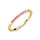 4 - Clara 1.80 mm Pink Tourmaline 10 Stone Wedding Band 