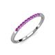 4 - Clara 1.80 mm Amethyst 10 Stone Wedding Band 