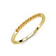 4 - Clara 1.80 mm Citrine 10 Stone Wedding Band 