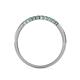 6 - Clara 1.80 mm Emerald 10 Stone Wedding Band 
