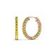 1 - Amara Yellow Diamond Hoop Earrings 