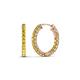 1 - Amara Yellow Sapphire Hoop Earrings 