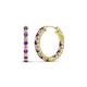 1 - Amara Amethyst and Diamond Hoop Earrings 