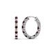 1 - Amara Red Garnet and Diamond Hoop Earrings 