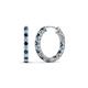 1 - Amara Blue and White Diamond Hoop Earrings 