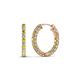 1 - Amara Yellow and White Diamond Hoop Earrings 