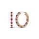 1 - Amara Ruby and Diamond Hoop Earrings 