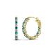 1 - Amara London Blue Topaz and Diamond Hoop Earrings 