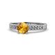 1 - Ronia Classic Citrine and Diamond Engagement Ring 