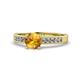 1 - Ronia Classic Citrine and Diamond Engagement Ring 