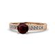 1 - Ronia Classic Red Garnet and Diamond Engagement Ring 