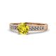 1 - Ronia Classic Yellow and White Diamond Engagement Ring 