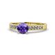 1 - Ronia Classic Iolite and Diamond Engagement Ring 