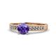 1 - Ronia Classic Iolite and Diamond Engagement Ring 