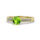 1 - Ronia Classic Peridot and Diamond Engagement Ring 