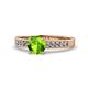 1 - Ronia Classic Peridot and Diamond Engagement Ring 
