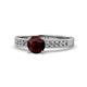 1 - Ronia Classic Red Garnet and Diamond Engagement Ring 