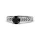1 - Ronia Classic Black and White Diamond Engagement Ring 