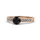 1 - Ronia Classic Black and White Diamond Engagement Ring 