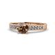 1 - Ronia Classic Smoky Quartz and Diamond Engagement Ring 