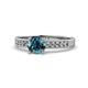 1 - Ronia Classic Blue and White Diamond Engagement Ring 