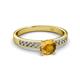 2 - Ronia Classic Citrine and Diamond Engagement Ring 