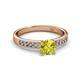 2 - Ronia Classic Yellow and White Diamond Engagement Ring 