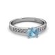 2 - Ronia Classic Aquamarine and Diamond Engagement Ring 