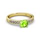 2 - Ronia Classic Peridot and Diamond Engagement Ring 