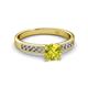 2 - Ronia Classic Yellow and White Diamond Engagement Ring 