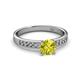 2 - Ronia Classic Yellow and White Diamond Engagement Ring 