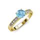 3 - Ronia Classic Blue Topaz and Diamond Engagement Ring 