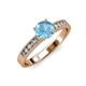 3 - Ronia Classic Blue Topaz and Diamond Engagement Ring 
