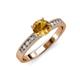 3 - Ronia Classic Citrine and Diamond Engagement Ring 