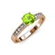 3 - Ronia Classic Peridot and Diamond Engagement Ring 