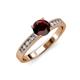 3 - Ronia Classic Red Garnet and Diamond Engagement Ring 